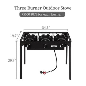 ZOKOP EX83-51 Outdoor Camp Stove High Pressure Cooker Portable Cast Iron Patio Cooking Burner