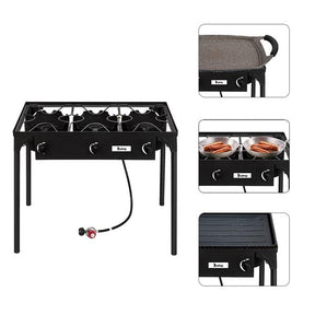 ZOKOP EX83-51 Outdoor Camp Stove High Pressure Cooker Portable Cast Iron Patio Cooking Burner